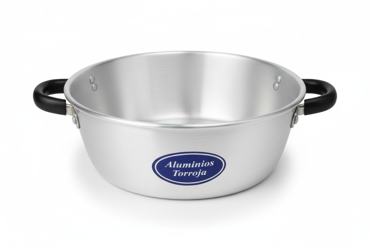 Paila aluminio p/ freir N°24