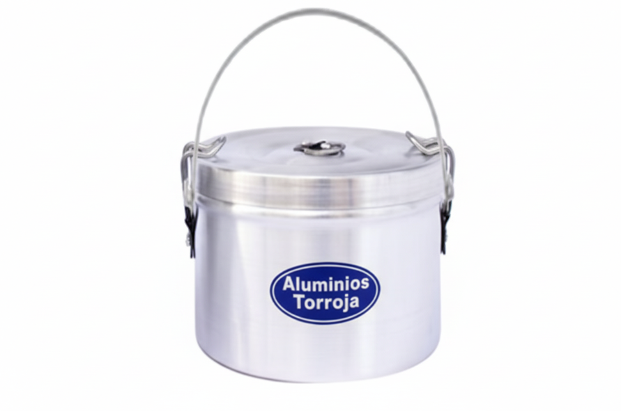 Marmita aluminio con arco N°16